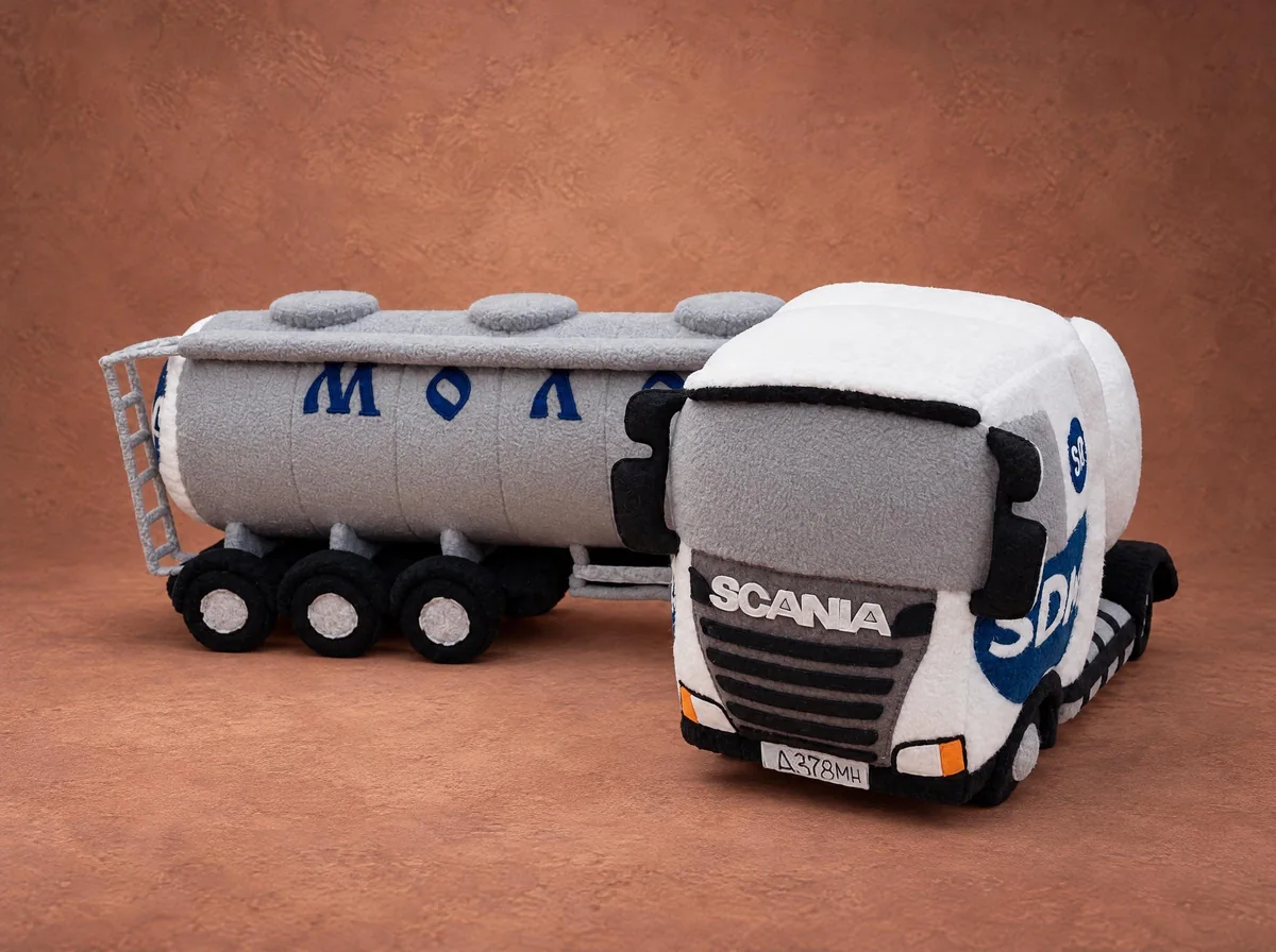 Мягкая автоцистерна — корпоративная игрушка