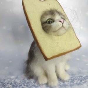 Кот с хлебом - игрушка по картинке Без рубрики Игрушки на заказ по фото, рисункам. Шьем от 1 шт.