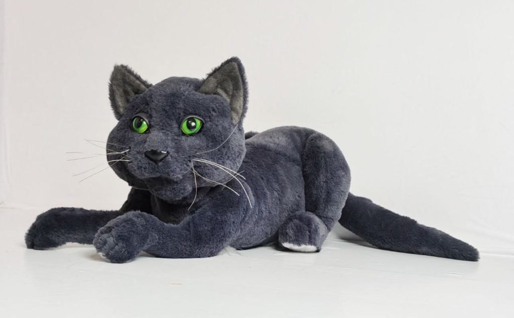 плюшевая игрушка серый кот на заказ