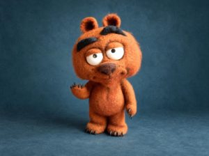 Медведь из Бриклберри — валяная игрушка на заказ